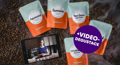 Dárkový balíček pěti druhů kávy s pražírnou DOUBLESHOT + videodegustace s baristkou